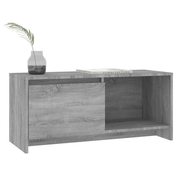 vidaXL TV-Schrank Grau Sonoma 90x35x40 cm Holzwerkstoff