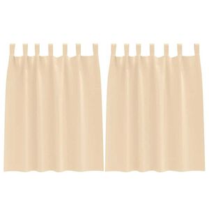 vidaXL Verdunkelungs-Vorh&auml;nge mit Ringen 2 pcs Creme 140 x 140 cm