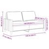 vidaXL 2-Sitzer-Sofa Weinrot 140 cm Stoff
