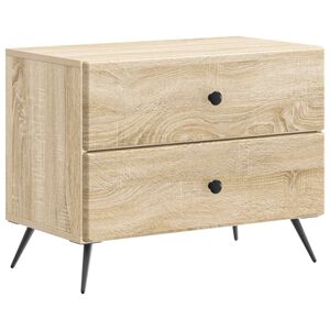 vidaXL Nachttisch Sonoma-Eiche 62 x 34,5 x 47,5 cm Holzwerkstoff