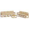 vidaXL Outdoor-Sofagarnitur 9 stk. Wei&szlig; und Beige