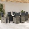 vidaXL Garten Essgruppe mit Kissen 7 pcs Beige Poly-Rattan