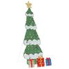 vidaXL Beleuchteter Weihnachtsbaum mit 3 Geschenkboxen 2D Warm Wei&szlig;