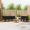 vidaXL Outdoor-Sofagarnitur mit Kissen 8 pcs Nat&uuml;rlich und Schwarz