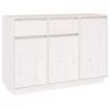 vidaXL Sideboard Wei&szlig; 110x34x75 cm Massivholz Kiefer