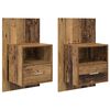 vidaXL Nachttisch 2 stk. Altholz 50 x 32.5 x 80cm Holzwerkstoff