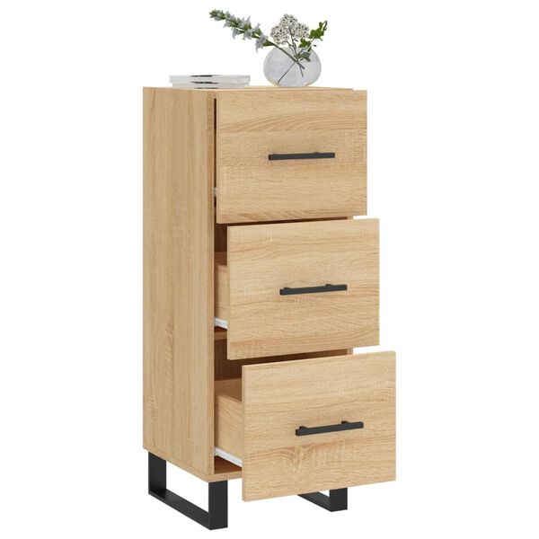 vidaXL Sideboard Sonoma-Eiche 34,5x34x90 cm Holzwerkstoff