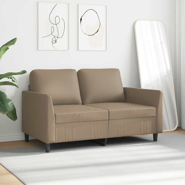 vidaXL 2-Sitzer-Sofa Cappuccino-Braun 120 cm Kunstleder