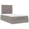 vidaXL Ottoman-Bett mit Matratze Taupe 120x200 cm Stoff