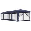 vidaXL Partyzelt mit 10 Mesh-Seitenw&auml;nden Blau 3x12 m HDPE