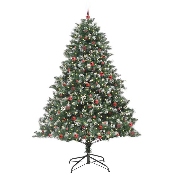 vidaXL K&uuml;nstlicher Weihnachtsbaum mit 300 LEDs mit St&auml;nder Gr&uuml;n 240 cm