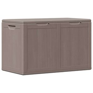 vidaXL Garten-Aufbewahrungsbox 180 L Braun PP-Holzoptik