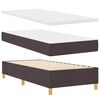 vidaXL Boxspringbett mit Matratze mit LED Braun 100 x 200 cm Stoff