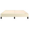 vidaXL Boxspringbettgestell Creme 140x190 cm Kunstleder