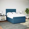 vidaXL Boxspringbett mit Matratze Dunkelblau 140x190 cm Samt
