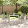 vidaXL Garten Essgruppe 3 pcs Hellgrau Poly-Rattan
