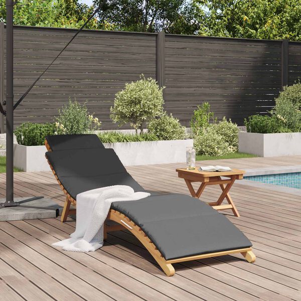 vidaXL Garten Sonnenliege Braun 198 x 55 x 58,5 cm Massivholz Teak