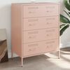 vidaXL Sideboard Rosa 68x39x89 cm Stahl