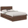 vidaXL Bettrahmen Braun Eichen-Optik 120 x 190 cm Holzwerkstoff