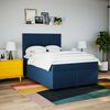 vidaXL Boxspringbett mit Matratze Blau 160x200 cm Stoff