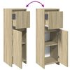 vidaXL Badezimmerschrank Sonoma-Eiche 30x30x95 cm Holzwerkstoff