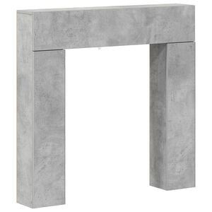 vidaXL Kaminumrandung Betongrau 102 x 18 x 100,5 cm Holzwerkstoff