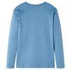 Kinder-Langarmshirt Mittelblau 116