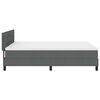 vidaXL Boxspringbett mit Matratze Dunkelgrau 160 x 200 cm Stoff