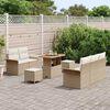 vidaXL Gartensofa-set mit Kissen 8 pcs Beige Poly-Rattan