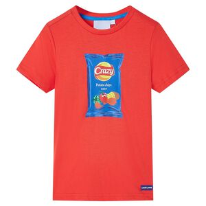 Kinder-Kurzarmshirt Rot 140