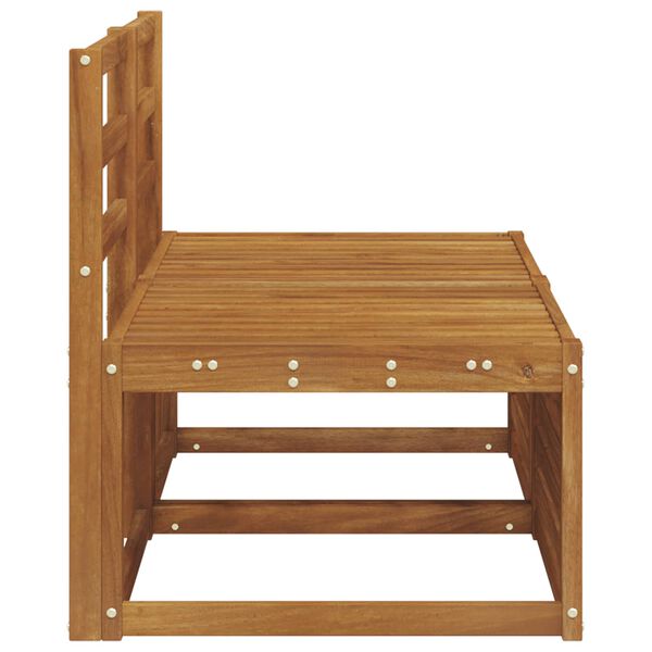 vidaXL 2er-Set Outdoor-Mittelsofa Massives Akazienholz Natur