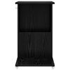 vidaXL Beistelltisch Mit Rad Schwarz Eichen-Optik 40 x 35 x 60 cm