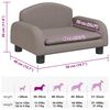 vidaXL Hundebett Taupe 50x40x30 cm Stoff