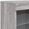 vidaXL Sideboard mit LED-Leuchten Grau Sonoma 283x37x67 cm