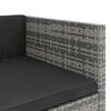 vidaXL 5-tlg. Garten-Lounge-Set mit Auflagen Poly Rattan Grau