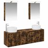 vidaXL Badezimmerschrank-Set 5 pcs Ger&auml;ucherte Eiche Holzwerkstoff
