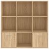 vidaXL Bücherregal Sonoma-Eiche 98x30x98 cm Holzwerkstoff