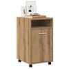 vidaXL Schrank mit Rollen Artisan-Eiche 33x38x60 cm Holzwerkstoff