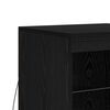 vidaXL LED-Sideboard Schwarz Eichen-Optik 41 x 37 x 67 cm
