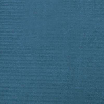 vidaXL Kindersofa mit Hocker Blau 100x50x30 cm Samt
