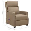 vidaXL Massagesessel Cappuccino-Braun Kunstleder