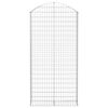 vidaXL Gabione mit Hochbogen 100x30x200/220 cm Verzinktes Eisen