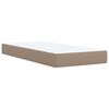 vidaXL Boxspringbett mit Matratze Cappuccino-Braun 90x200cm Kunstleder