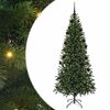 vidaXL K&uuml;nstlicher Weihnachtsbaum mit 300 LEDs Gr&uuml;n 210 cm PE und PVC