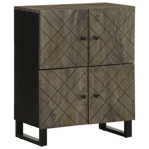 vidaXL Sideboard Schwarz 60x33x75 cm Massivholz Mango