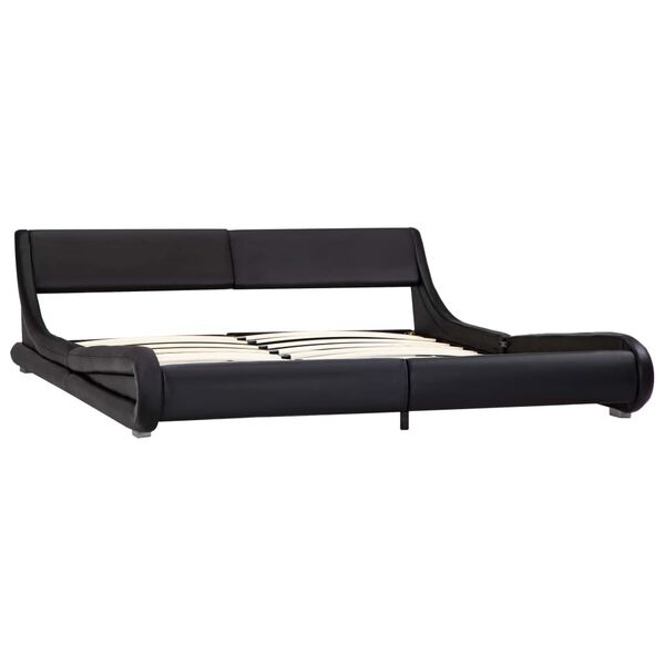 vidaXL Bettgestell Schwarz Kunstleder 180&times;200 cm