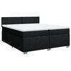 vidaXL Boxspringbett mit Matratze Schwarz 200x200 cm Stoff