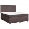 vidaXL Boxspringbett mit Matratze Dunkelbraun 180x200 cm Stoff