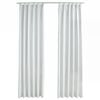 vidaXL Verdunkelungsvorh&auml;nge mit Haken 2 Stk. Grauwei&szlig; 140x175 cm