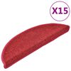 vidaXL Stufenmatten 15 Stk. 56x17x3 cm Rot Halbrund